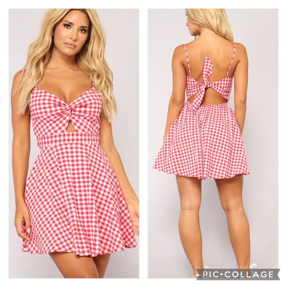 Fashion Nova Dresses & Skirts - Fashion Nova Lunch Dates Gingham Dress Medium